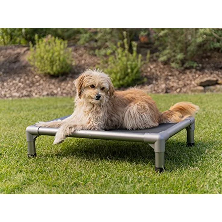 TrendPet HighBed hochwertiges erhöhtes Hundebett, Premium Hochbett, Hundeliege aus eloxiertem Aluminium (75x55cm) – Bild 5