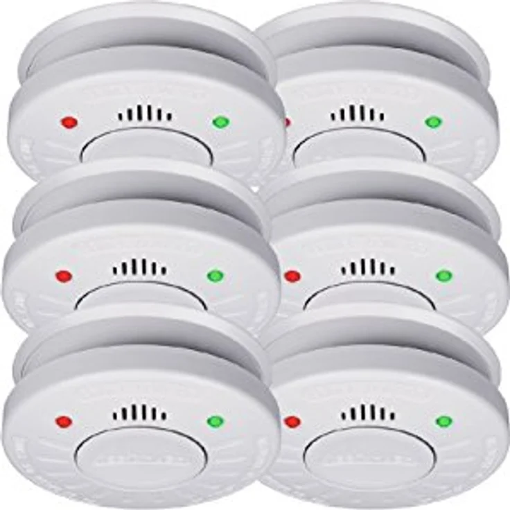 Smartwares 6er-Set Rauchmelder mit 10 Jahres Batterie - VdS Zertifiziert + Stummschaltfunktion – Bild 1
