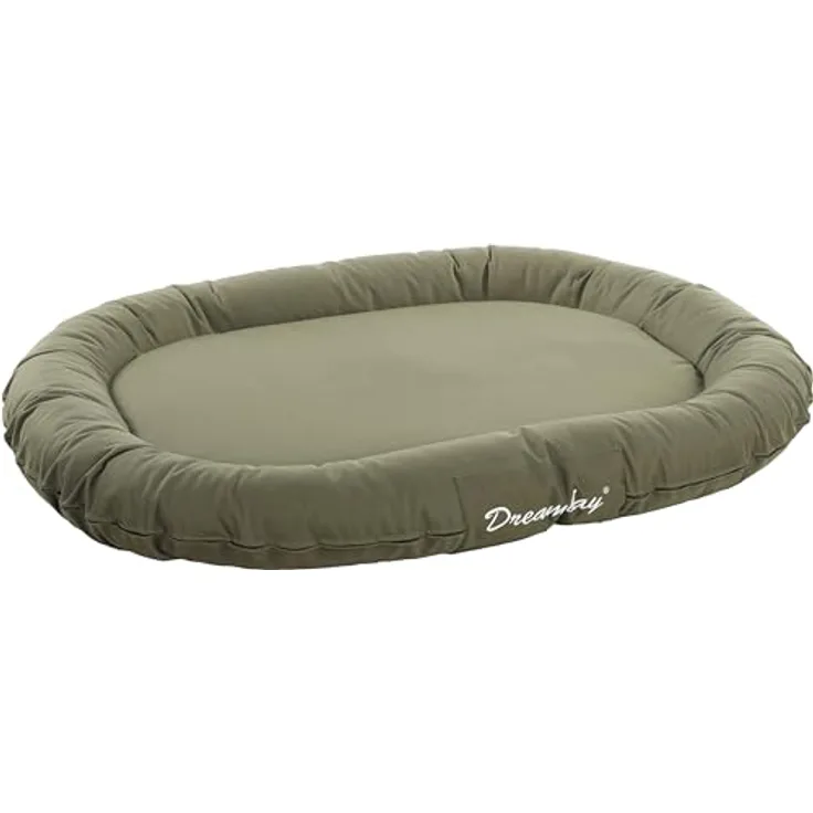 Flamingo Kissen Dreambay® Oval Olivgrün - Wasserabweisend, Waschbar, Nachhaltig
