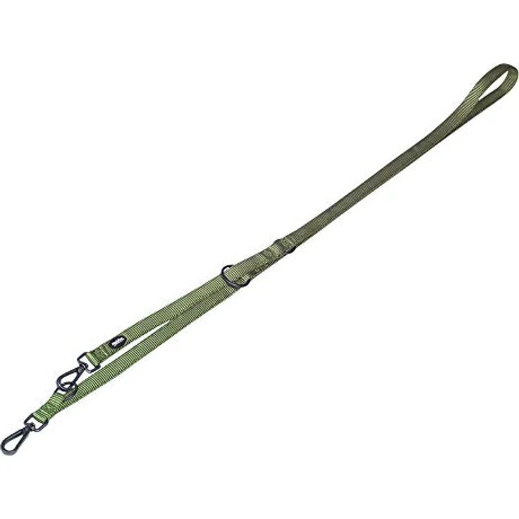 Nobby Führleine Classic Comfort, extra weiches Nylon, 3-fach verstellbar, lindgrün, L: 200 cm, B: 15 mm – Bild 1