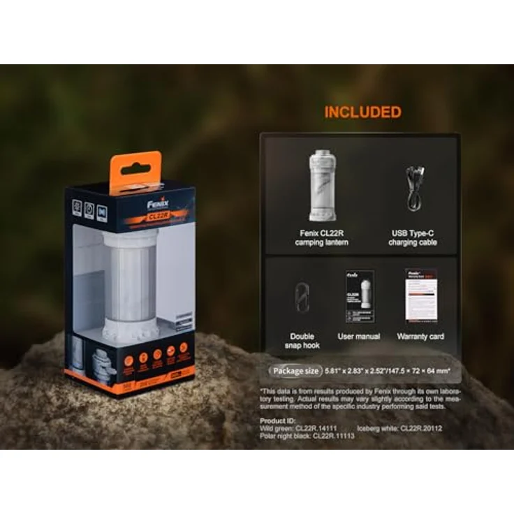 Fenix Light CL22R, Akku Camping-Leuchte mit 500 lm, 360°-Beleuchtung, rotes Licht, IP65, grün – Bild 2