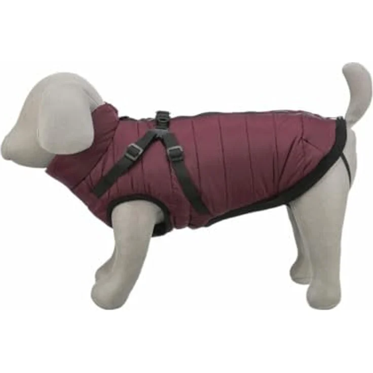 TRIXIE Mantel Pirou mit Geschirr für Hund, Sangria-Farbe, praktisches Hundezubehör – Bild 5
