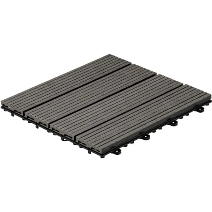 HOME DELUXE WPC Holzfliesen - Alle Varianten Anthrazit, 6 qm – Bild 3