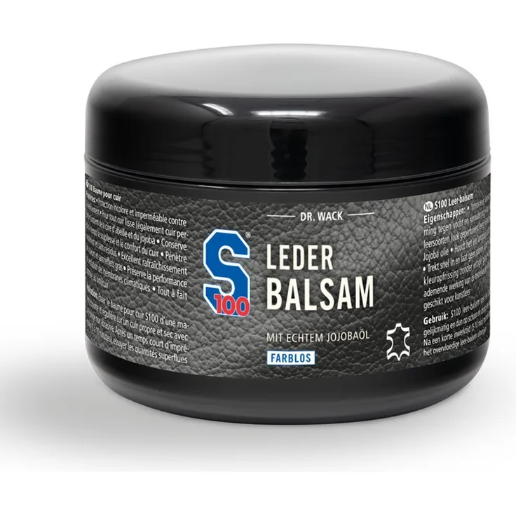 DR WACK Dr. Wack S100 Leder-Balsam, 250 ml Intensivschutz mit Jojobaöl und Bienenwachs für alle Glattlederarten, farblos