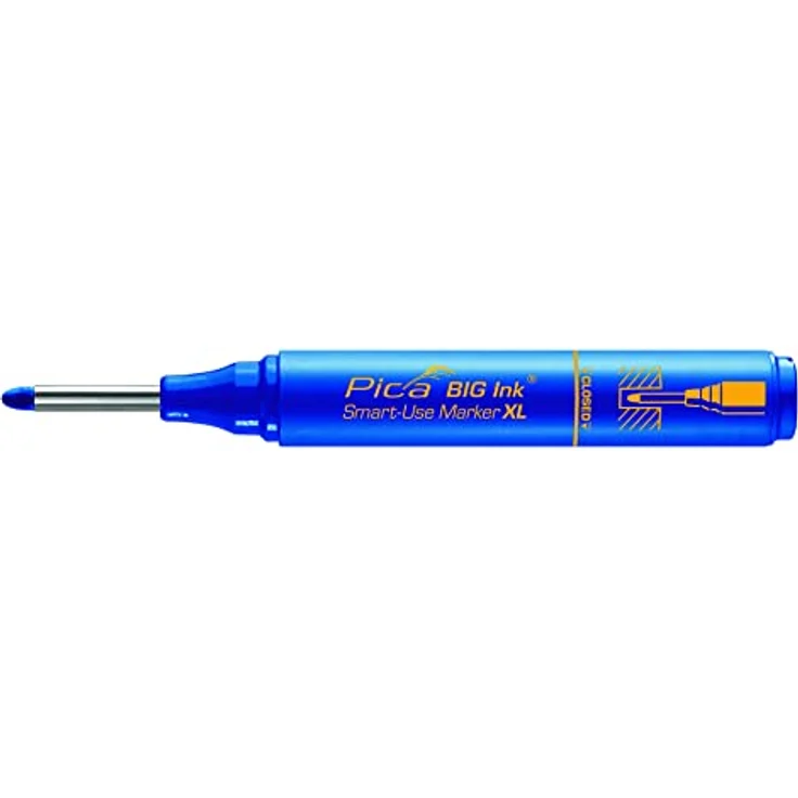 Pica BIG Ink Smart-Use Marker XL rot (kräftige Markierungen, für glatte + trockene Oberflächen geeignet, inklusive Köcherschoner) 170/41 – Bild 3