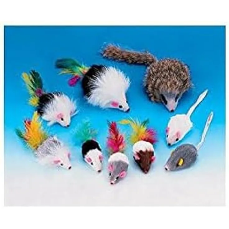 Nobby Plüschmaus Kurzhaar, 5 cm, 1 Packung (1 x 4 Stück)