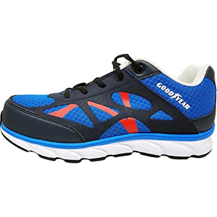 "Goodyear Goodyear S1P blau/schwarz/rot Arbeitsschuh, Leicht und komfortabel mit Zehenschutzkappe" – Bild 2