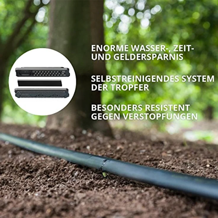 HOLZBRINK Tropfschlauch 5-8 16mm zur ebenerdigen Bewässerung Perlschlauch selbstreinigend, Basic, 5m, HTS01-B – Bild 6