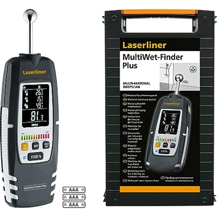 Laserliner MultiWet-Finder Plus Materialfeuchtemessgerät Temperaturmessung – Bild 2