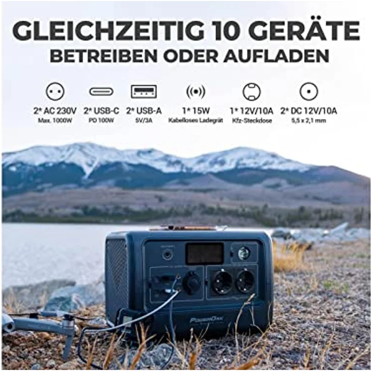 BLUETTI Power Station EB70 716Wh/1000W – Bild 3