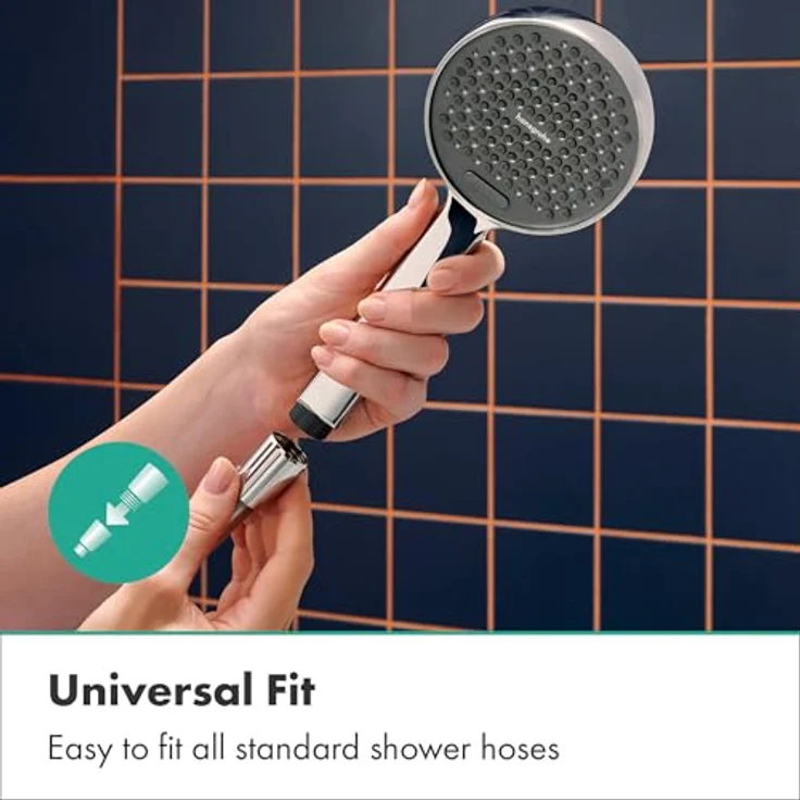 hansgrohe Activera Select S Duschkopf, 2 Strahlarten, Chrom und Graphit, EcoSmart, für Durchlauferhitzer geeignet – Bild 7