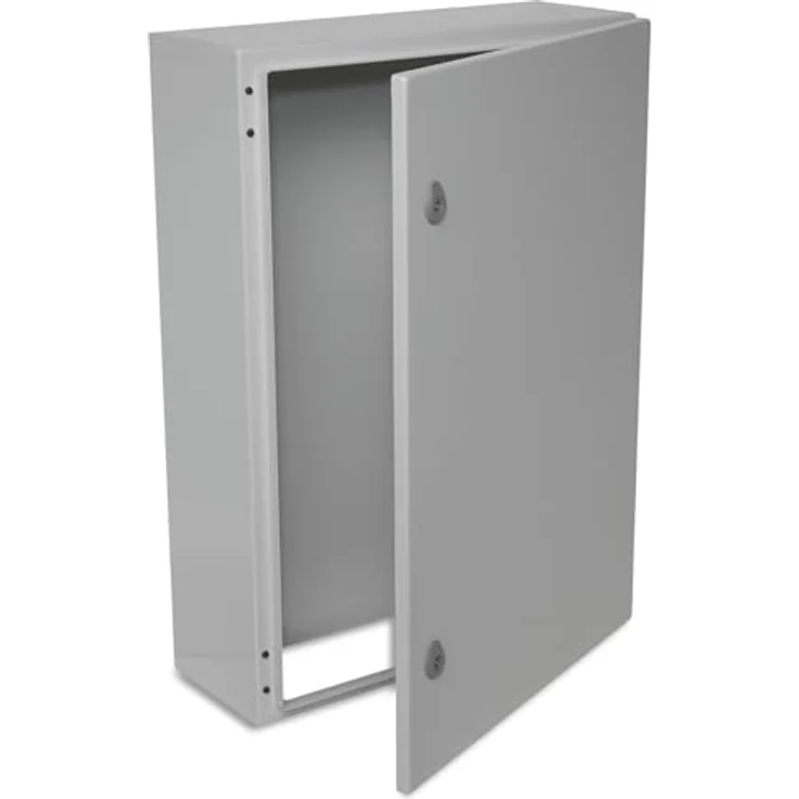BOXEXPERT Treva Verteilerkasten IP66, wetterfestes Stahlblechggehäuse 700x500x200mm, grau, mit robustem Doppelbart-Verschluss und IK10 Schlagfestigkeit – Bild 1