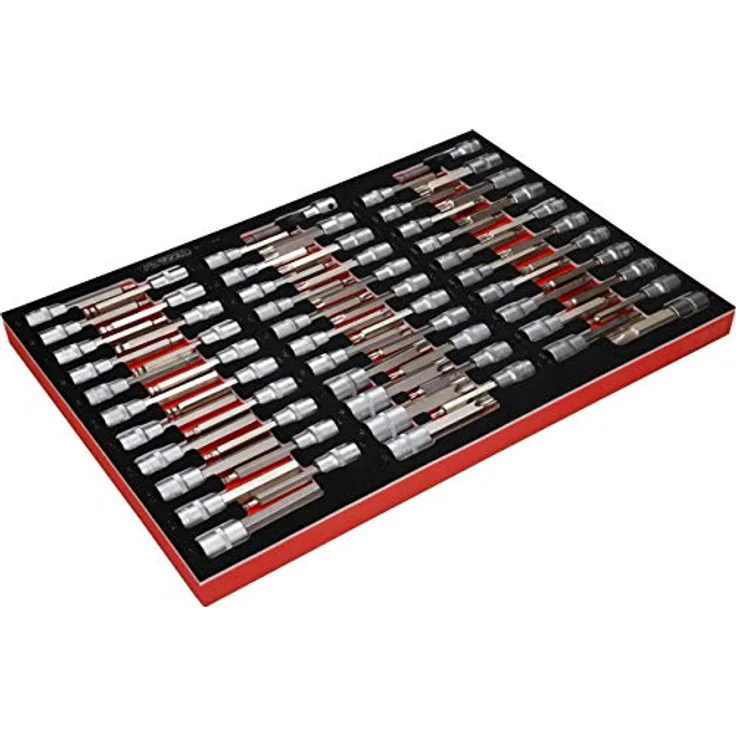 KS Tools 811.1064 1/2'' Bit-Stecknuss-Satz, 64-teilig mit Schaumstoffeinlage, Premium-Qualität – Bild 2
