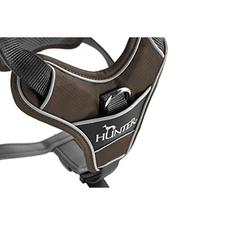 HUNTER DIVO Hundegeschirr, S, 45-56 cm, braun/grau – Bild 4