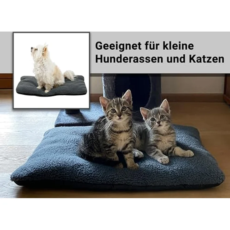 ZOLLNER Hundekorb, 100% Polyester, Antirutschnoppen, anthrazit – Bild 4