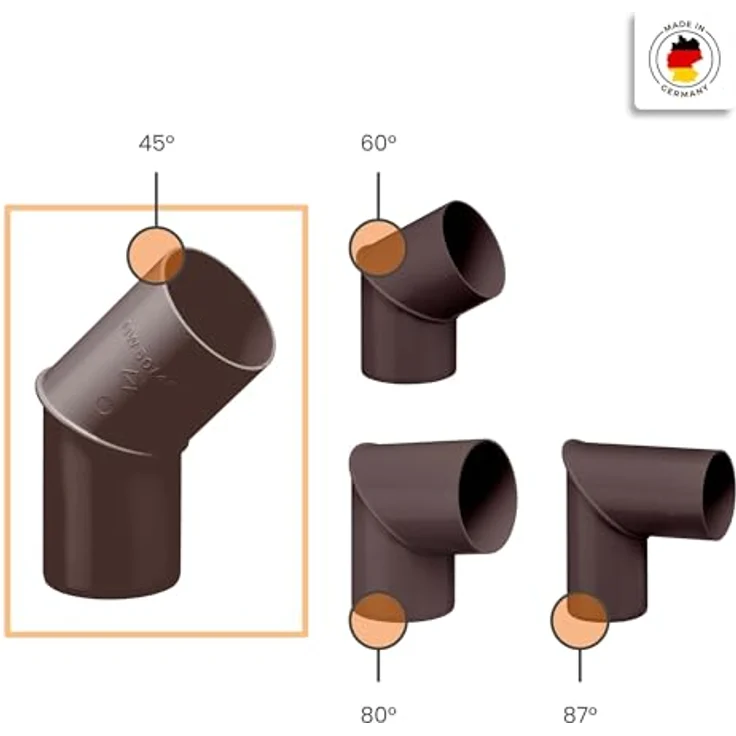 Protektor Rohrbogen PVC 45° DN75 Braun – Bild 4