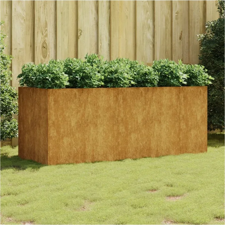 furnicato Hochbeet 200x80x80 cm Cortenstahl, rostig, wetterfester Stahl, tief und breit, mit inneren Stützbügeln - Preisvergleich