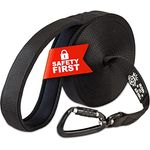 HUND IST KÖNIG® Schleppleine für Hunde - Lange Hundeleine 15m mit Griffpolster - Laufleine für Hunde mit Sicherheitskarabiner für erfolgreiches Hundetraining inkl. eBook