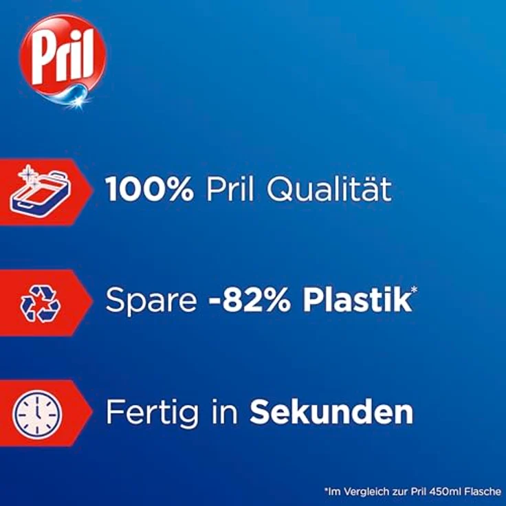 PRIL Original Konzentrat Mix & Clean, Geschirrspülmittel Zitrone 120 ml, Kalt-Aktiv-Formel, 82% weniger Plastik, recycelbare Verpackung – Bild 4