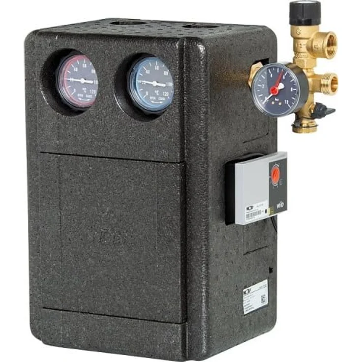 Wolf Solarpumpengruppe 10, Hocheffizienzpumpe für Solar, stufenlos einstellbar mit Thermometer und Sicherheitsventil – Bild 3