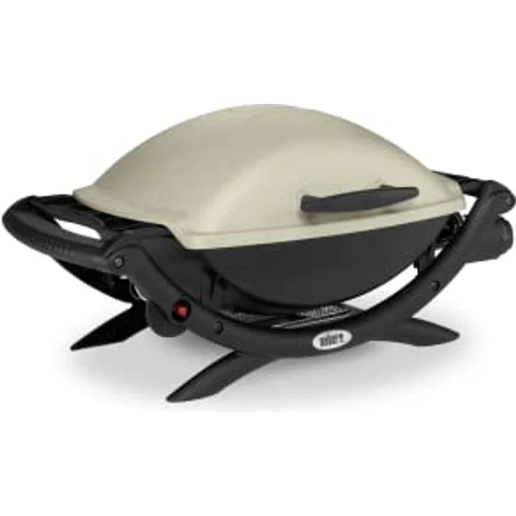 Weber 53060079 Gasgrill Q 2000, Titan, Zündung per Knopfdruck, Abklappbare Seitentische, Balkon Grill – Bild 6