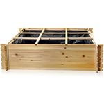 Melko Hochbeet/Pflanzkasten Holz mit 9 Fächer 140 cm × 140 cm × 36 cm (L x B x H)