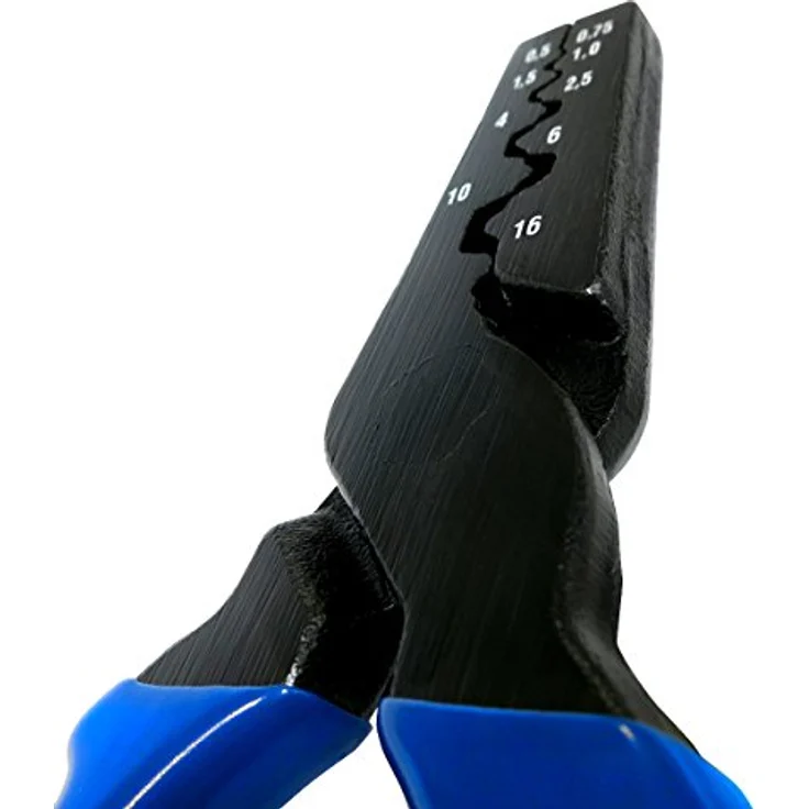 S&R Crimpzange Kabelschuh-Presszange für Aderendhülsen 0.75-16mm² Quetschzange Klemmzange Handpresszange 190mm, präzises Crimpen, vielseitiges Elektriker-Werkzeug, ergonomisches Design, hochwertige Verarbeitung, komplette Profi-Lösung – Bild 5