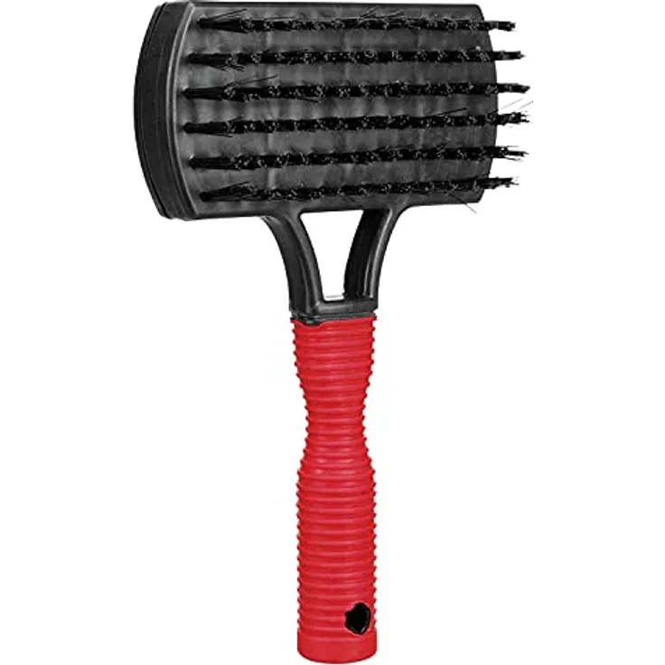 Trixie 2306 Softbürste, Kunststoff, beidseitig, 10 × 17 cm, schwarz/red