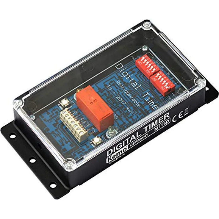 Digitales Zeitrelais Zeitschalter 12V DC max 10A einstellbar ca 1 Sek. bis 2047 Min. Kemo M113D