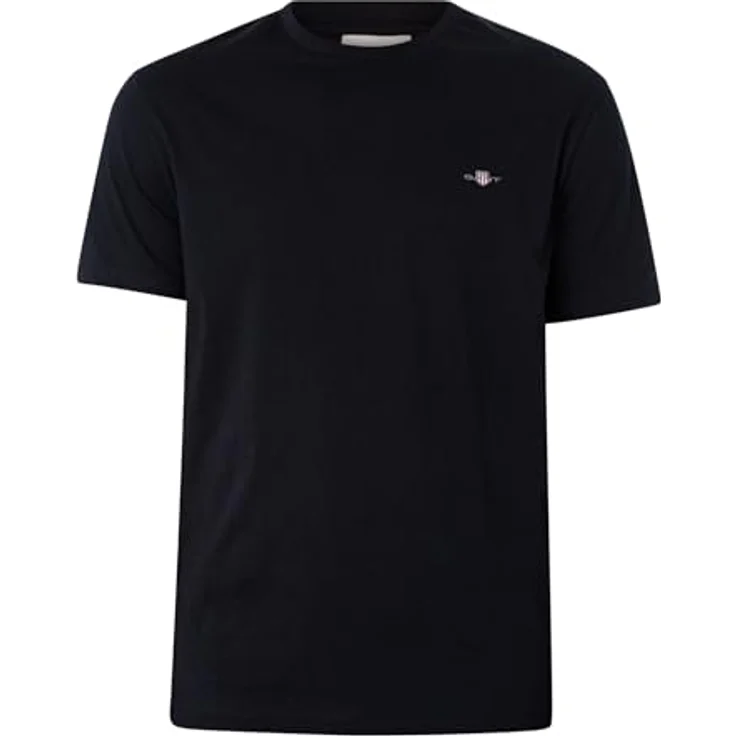 GANT Regular Shield T-Shirt für Herren, 100% Baumwolle, Regular Fit, Schwarz, Größe S – Bild 5