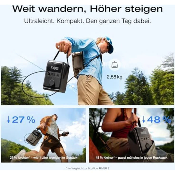 EcoFlow TRAIL 300 DC, Tragbare Powerstation mit 288 Wh LiFePO4-Batterie, 45 W Solarpanel, Schnellladung und 5 Ausgängen – Bild 2