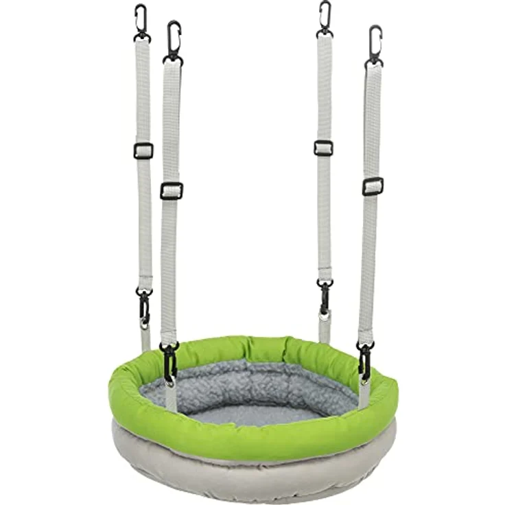 TRIXIE Tierbett Trixie Kuschelbett für Nager - ca. 25 cm, Nylon und Lammfellimitat, Braun-Natur oder Grün-Grau – Bild 2