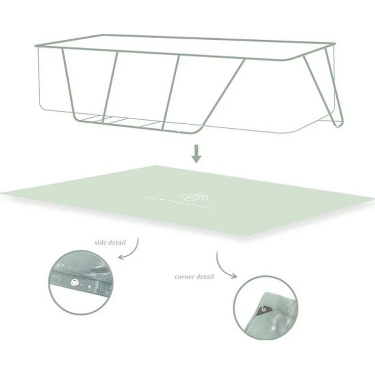 Swim Essentials Pool Bodenplane Dunkelblau Elegance, 260 x 160 cm, wasserdicht und strapazierfähig