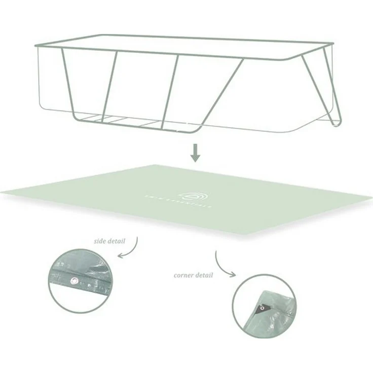 Swim Essentials Pool Bodenplane Dunkelblau Elegance, 260 x 160 cm, wasserdicht und strapazierfähig
