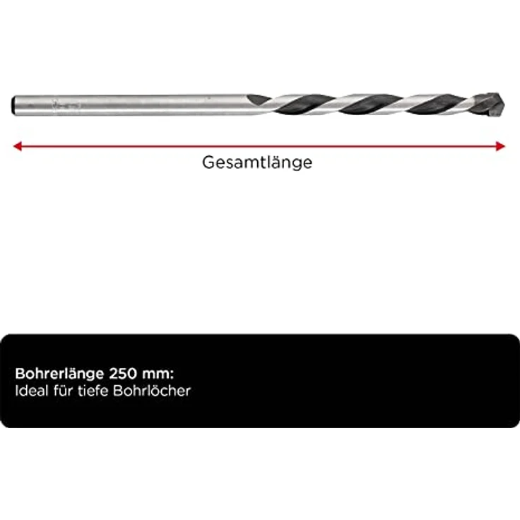 kwb Rocker Beton und Steinbohrer Ø 10,0 mm 045100 (hartmetallbestückt, nach ISO 5468, lange Ausführung) – Bild 5
