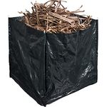 Relaxdays Gartenabfallsack, 1000 l, wasserdicht, faltbar, robustes PE-Gewebe, Grünabfallsack, Gartensack, dunkelgrün, 100 x 100 x 100 cm