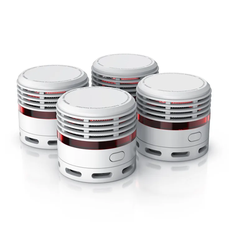 Brandson Rauchmelder mit 10 Jahren Batterie, Lautstärke 85 db, LED, Prüftaste, TÜV Zertifiziert