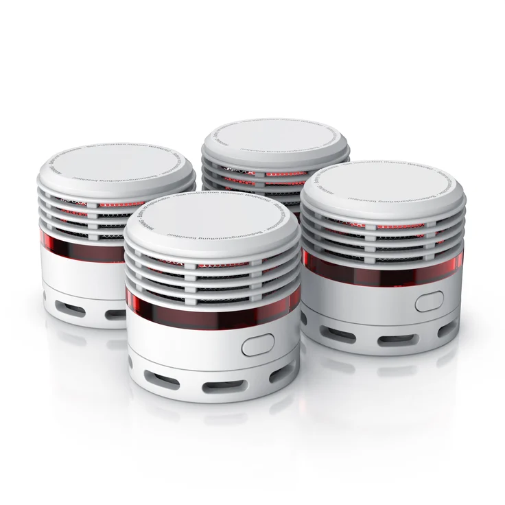 Brandson Rauchmelder mit 10 Jahren Batterie, Lautstärke 85 db, LED, Prüftaste, TÜV Zertifiziert