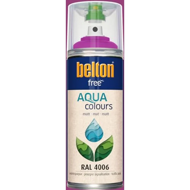 belton free Lackspray 400 ml, Acryl Wasserlack, verkehrspurpur, matt – Bild 2