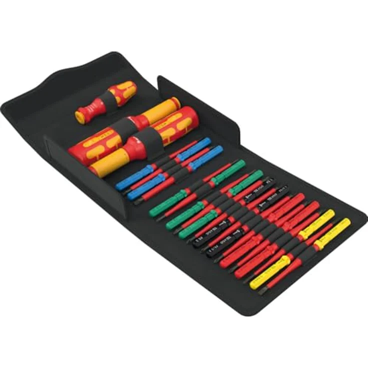 Wera Kraftform Kompakt VDE Safe-Torque Speed Schaltschrank-Set 1, 23-teilig mit Drehmomentschraubendrehern und 20 VDE-Wechselklingen in robuster textiler Box – Bild 1