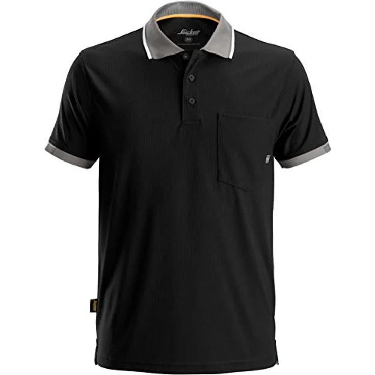 Snickers Workwear Poloshirt "AllroundWork 37.5 Technologie", Hautbestandteil aus 100 % Polyester, schwarz – Bild 1