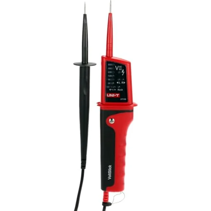 UNI-T UT15B Spannungsprüfer, Wasserfester AC/DC Voltage Tester mit hochpräzisem LCD-Display, Rot/Grau – Bild 1