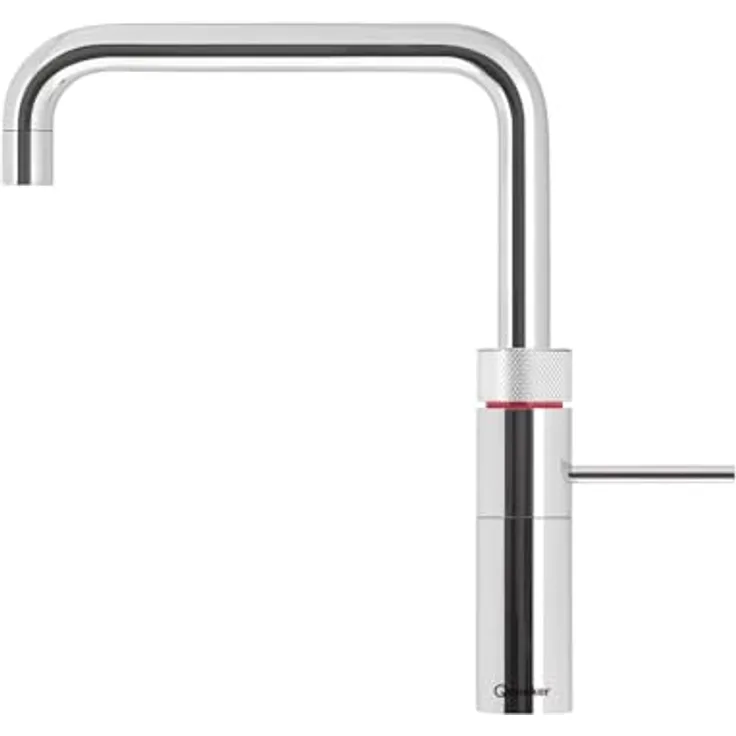 QUOOKER Fusion Square PRO3, Küchenarmatur mit kochendem Wasser, verchromt glänzend, 3 L Reservoir, inkl. 7 Jahre Garantie