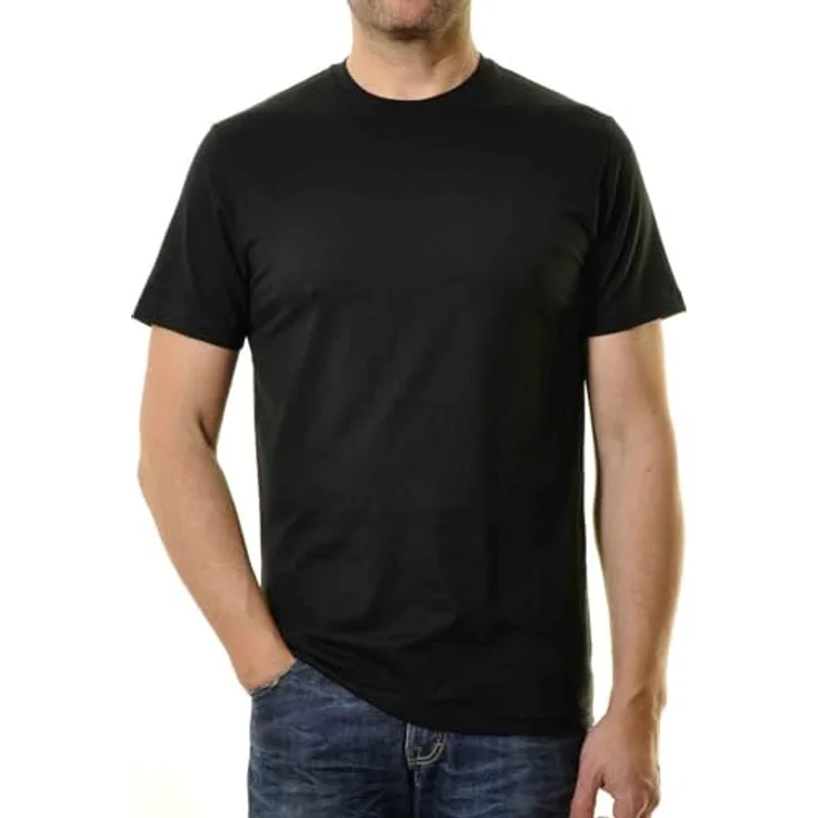 Ragman T-Shirt Crew Neck SS Regular Fit 2PK, Herren Casual Shirts, bequem sitzend, Schwarz, (3XL) – Bild 3