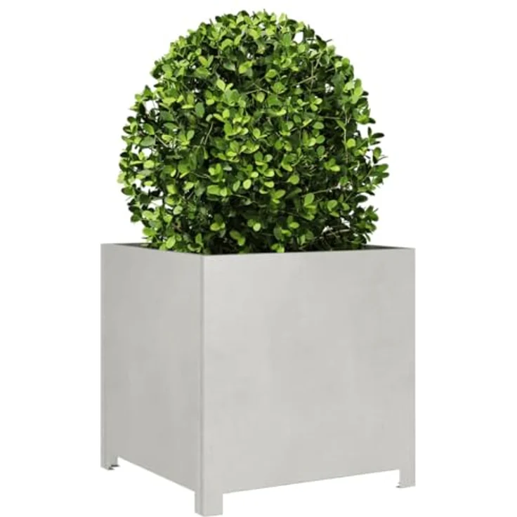 vidaXL Pflanzkübel 50x50x50 cm Edelstahl, rostbeständig und geräumig – Bild 3