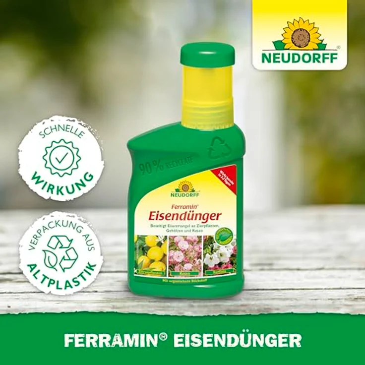 Neudorff Ferramin Eisendünger, Natürlicher Eisendünger für Zitruspflanzen, Zierpflanzen und Rasen, 250 ml für kräftig-grüne Blätter und verbesserte Photosynthese – Bild 5