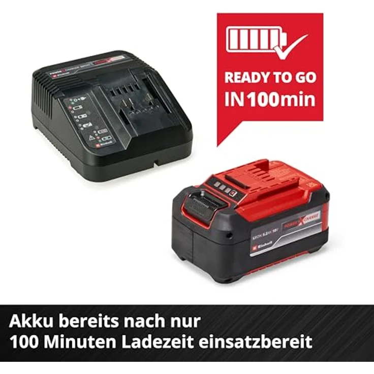 Einhell Power X-Change Starter Kit 5,2 Ah Akku und 3A Ladegerät, Li-Ion, 18 V, 100 min Ladezeit, passend für alle Power X-Change Geräte – Bild 4