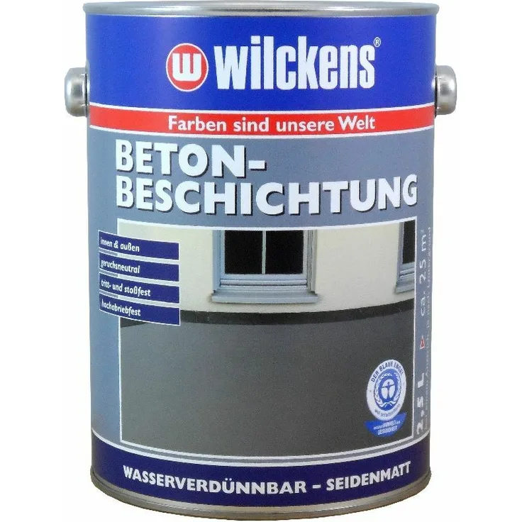 Wilckens Betonbeschichtung LF, RAL 7001, Silbergrau 5l Innen & Außenbereich