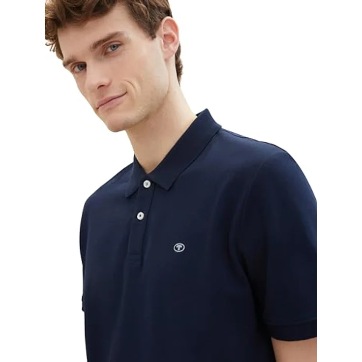 TOM TAILOR Poloshirt mit Knopfleiste und Logo, dehnbarer Single Jerseystoff, hoher Tragekomfort – Bild 7
