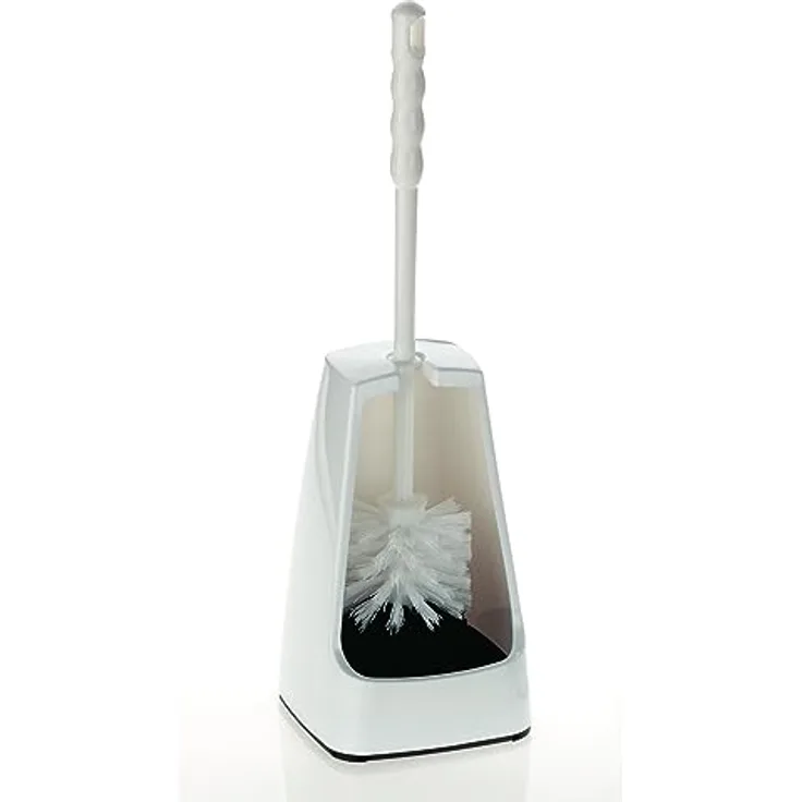 Kela WC-Garnitur Levin aus Kunststoff in weiß, Plastik, 12 x 12 x 38 cm